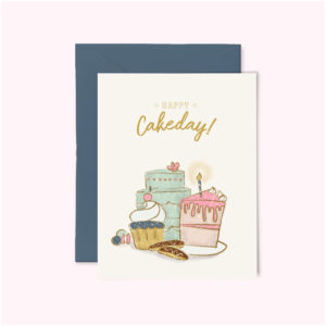 birthday card cakeday cobalt blue