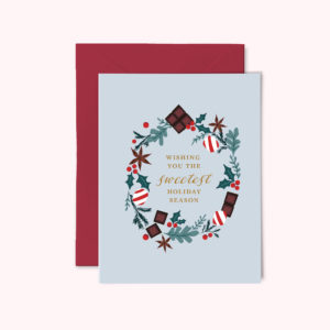 Image of the peppermint hot chocolate christmas card